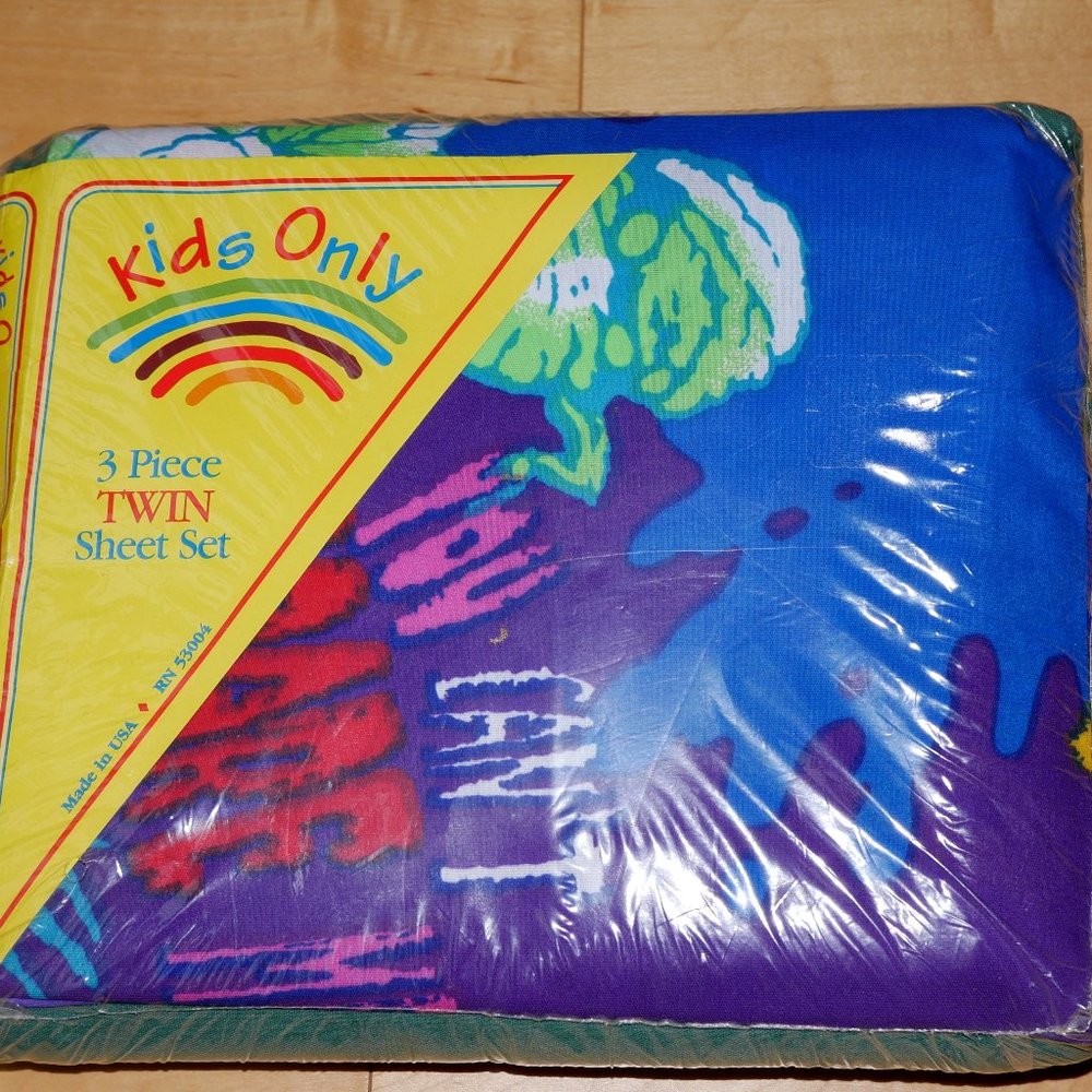 90s Vintage Nickelodeon Goosebumps Twin Sheet Set